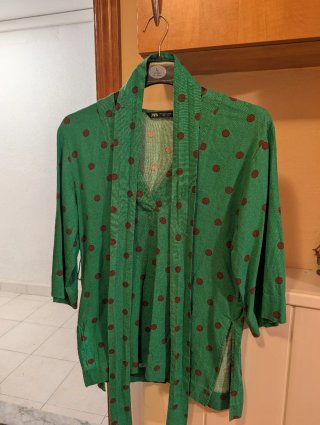 Blusa Zara verde oliva