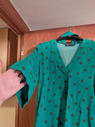 Blusa Zara verde oliva