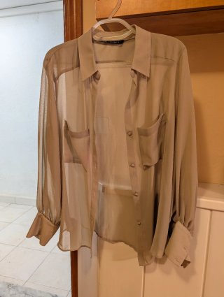 Blusa Zara verde oliva