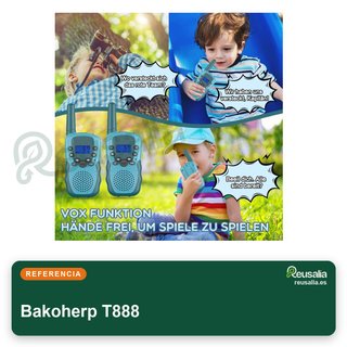 Bakoherp walkie talkie niños recargable aventura