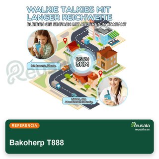 Bakoherp walkie talkie niños recargable aventura