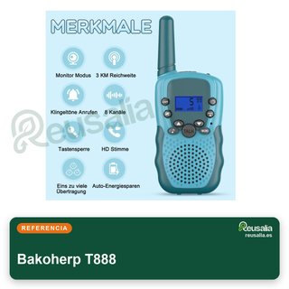 Bakoherp walkie talkie niños recargable aventura