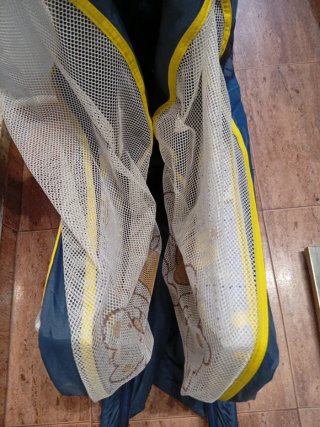 Cuna de Viaje Plegable Azul y Amarilla