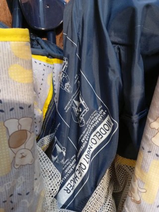 Cuna de Viaje Plegable Azul y Amarilla