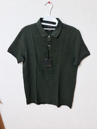 Polo Massimo Dutti Verde Oscuro Talla M