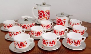 Juego de Café/Té Arcopal France "Lotus" Años 70