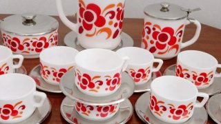 Juego de Café/Té Arcopal France "Lotus" Años 70