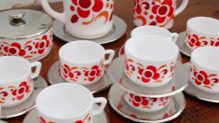 Juego de Café/Té Arcopal France "Lotus" Años 70