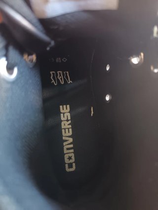 Converse pelle alte nere