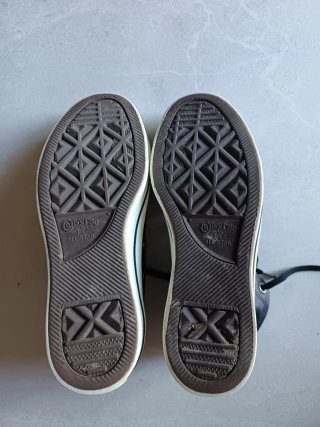 Converse pelle alte nere