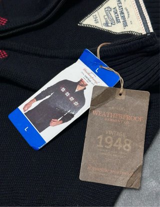 Jersey Weatherproof Vintage Negro Talla L