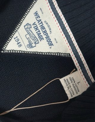Jersey Weatherproof Vintage Negro Talla L