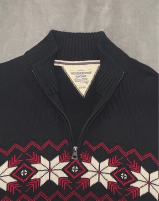 Jersey Weatherproof Vintage Negro Talla L
