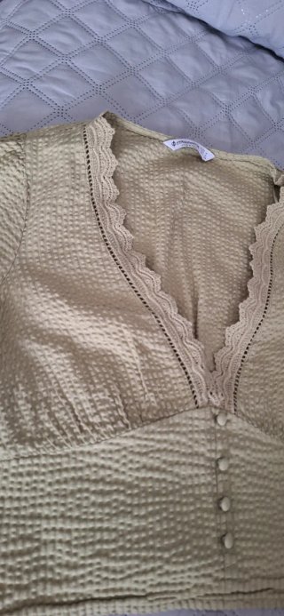 Blusa Zara Verde Oliva Talla S