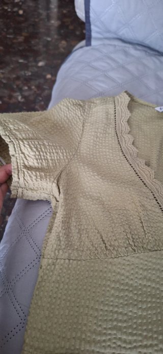 Blusa Zara Verde Oliva Talla S