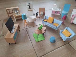 Set de Muebles para Casita de Muñecas