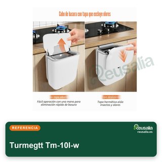 Cubo basura colgante cocina 10L con tapa