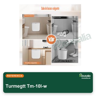Cubo basura colgante cocina 10L con tapa