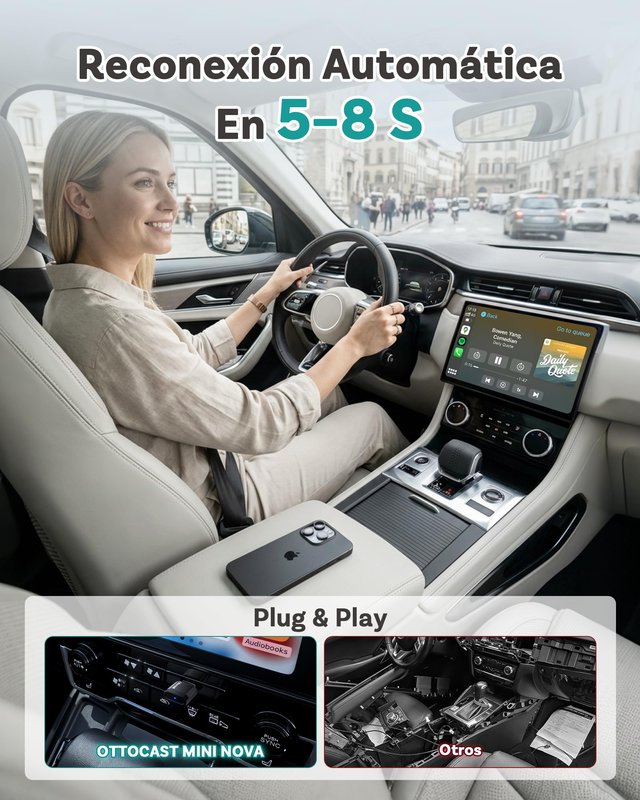 Ottocast Mini Nova 2 en 1 CarPlay Android Auto
