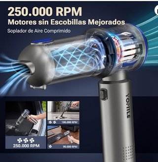 Aspiradora compresor Portátil Yomile 120W 4 EN 1