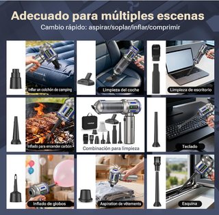 Aspiradora compresor Portátil Yomile 120W 4 EN 1