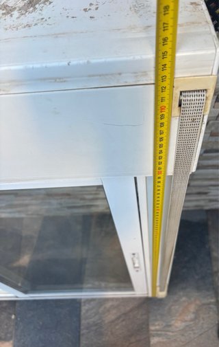 Ventana corredera aluminio blanco 120x115