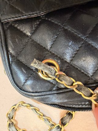 Bolso Cámara Chanel Negro Piel Acolchado