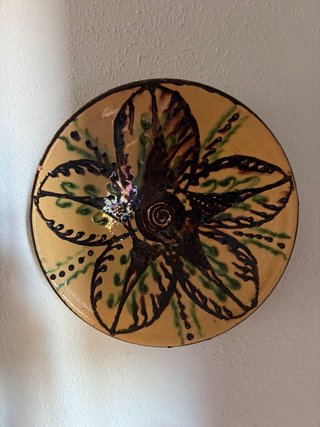 Plato decorativo floral vintage