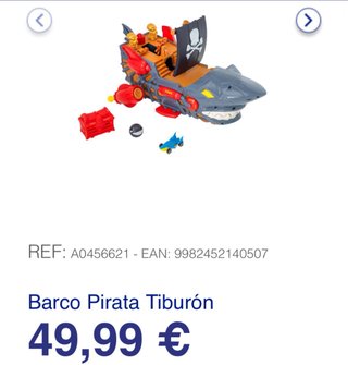 Barco Pirata Tiburón de Juguete