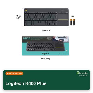 Logitech K400 teclado táctil inalámbrico TV