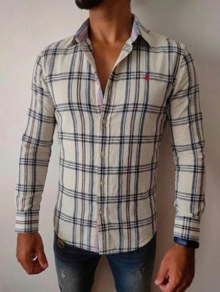 Camisa Cuadros Springfield Talla S Custom Fit