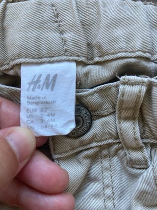 Pantalón de vestir beige elástico H&M 2-4 meses