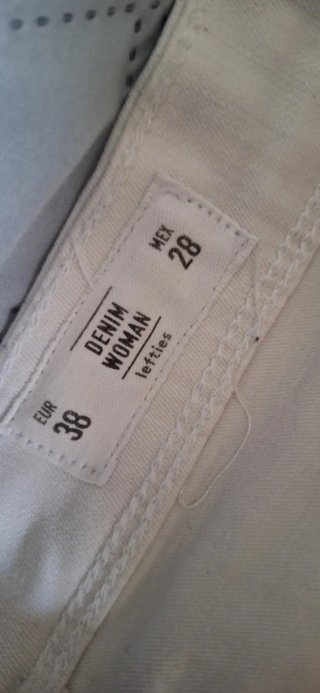 Pantalón Vaquero Pitillo Blanco
