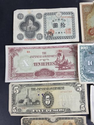 Conjunto de 15 billetes japoneses