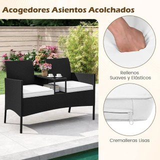 COSTWAY Banco da Giardino con Tavolo Integrato