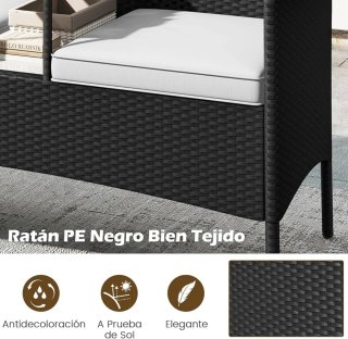 COSTWAY Banco da Giardino con Tavolo Integrato