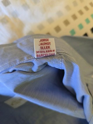 Camisa Azul 1989 Jorge Jaumot Algodon