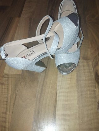 Sandalias de Tacón Plateadas ANA Women