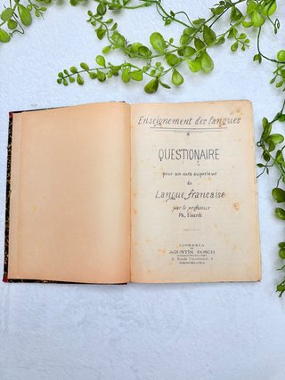 Antiguo cuestionario de lengua francesa – Ph. Eixa