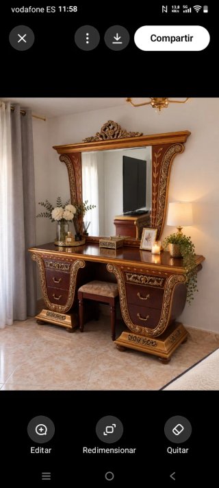 Tocador de Dormitorio Estilo Clásico