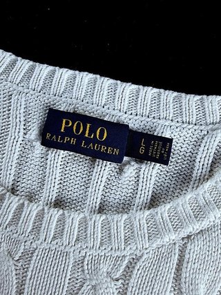 Sweater Cable Knit Polo Ralph Lauren Women's L