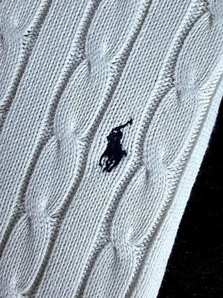 Sweater Cable Knit Polo Ralph Lauren Women's L