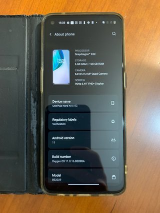 OnePlus Nord N10 5G 128GB (sin flash)