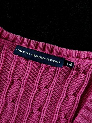 Sweater Cable Knit Polo Ralph Lauren Women's L