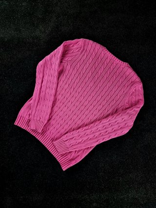 Sweater Cable Knit Polo Ralph Lauren Women's L