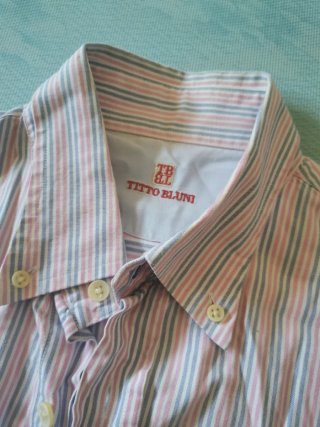 Camisa TITTO BLUNI Rayas Azul y Rosa