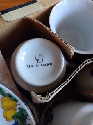 Juego de café 5 tazas porcelana