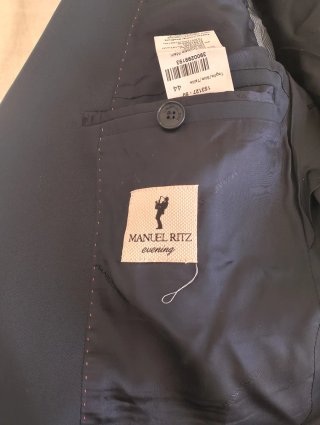 Manuel Ritz Navy Blue Tailored Two-Piece Suit