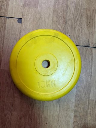 Disco de Gimnasio 10kg Amarillo