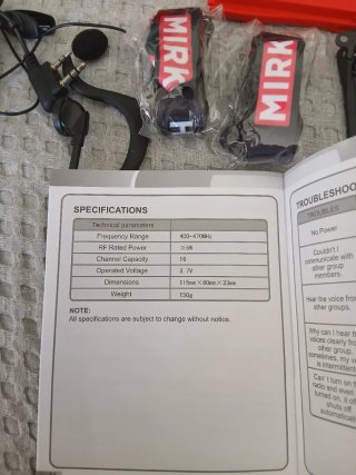 2 Walkie Talkies Mirkit GO Rojos